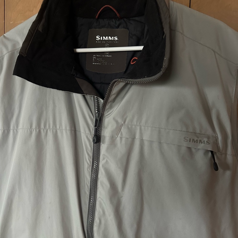 Simms Silver Outdoor Vest Lightweight Zip-Up - Picture 2 of 2